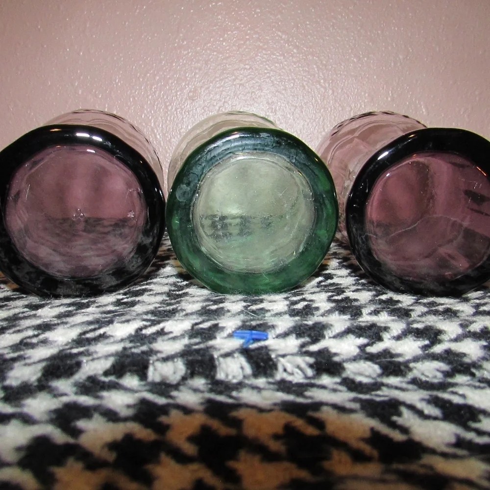 Coca Cola Glass Set - Green and Purple